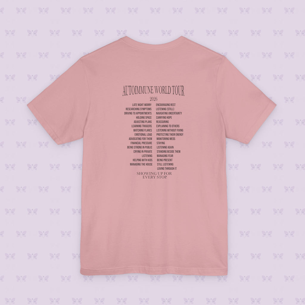 Autoimmune World Tour 2026 Support Crew T-Shirt | Caregiver & Chronic Illness Support Tee | Unisex Awareness Shirt