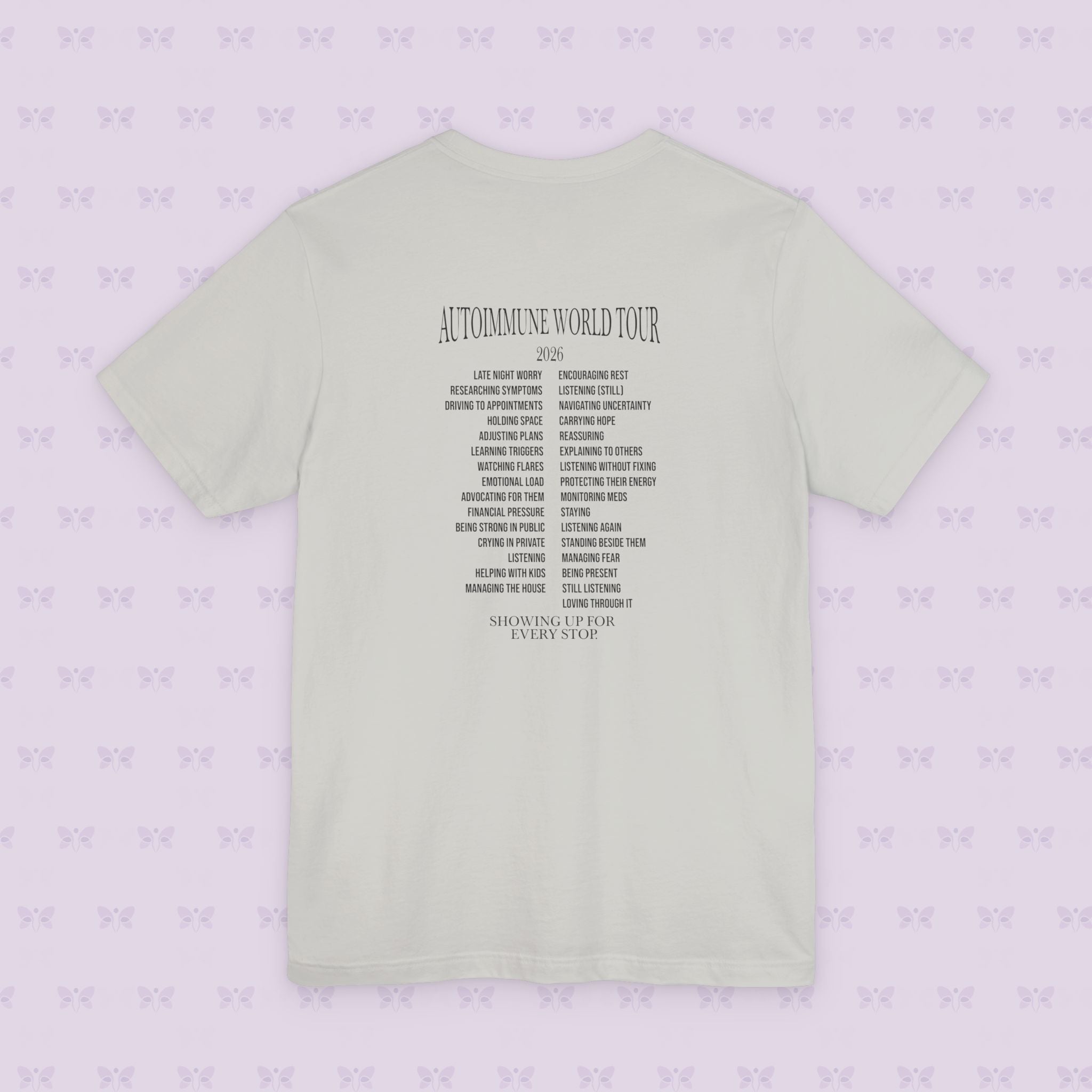 Autoimmune World Tour 2026 Support Crew T-Shirt | Caregiver & Chronic Illness Support Tee | Unisex Awareness Shirt