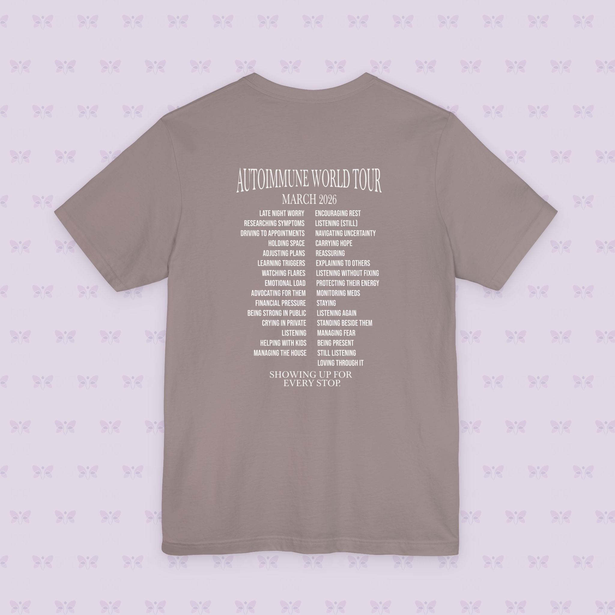 Autoimmune World Tour 2026 Support Crew T-Shirt | Caregiver & Chronic Illness Support Tee | Unisex Awareness Shirt