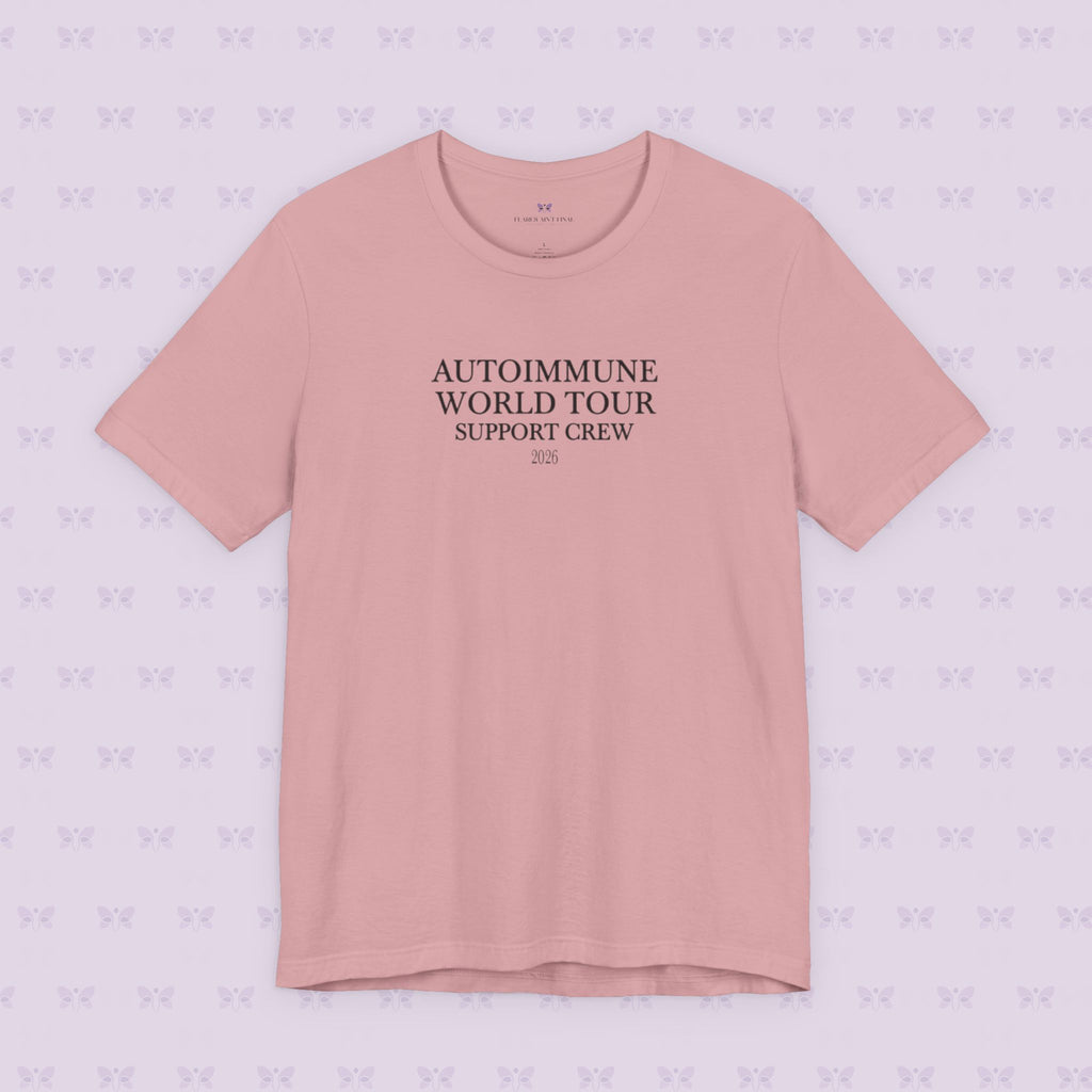 Autoimmune World Tour 2026 Support Crew T-Shirt | Caregiver & Chronic Illness Support Tee | Unisex Awareness Shirt