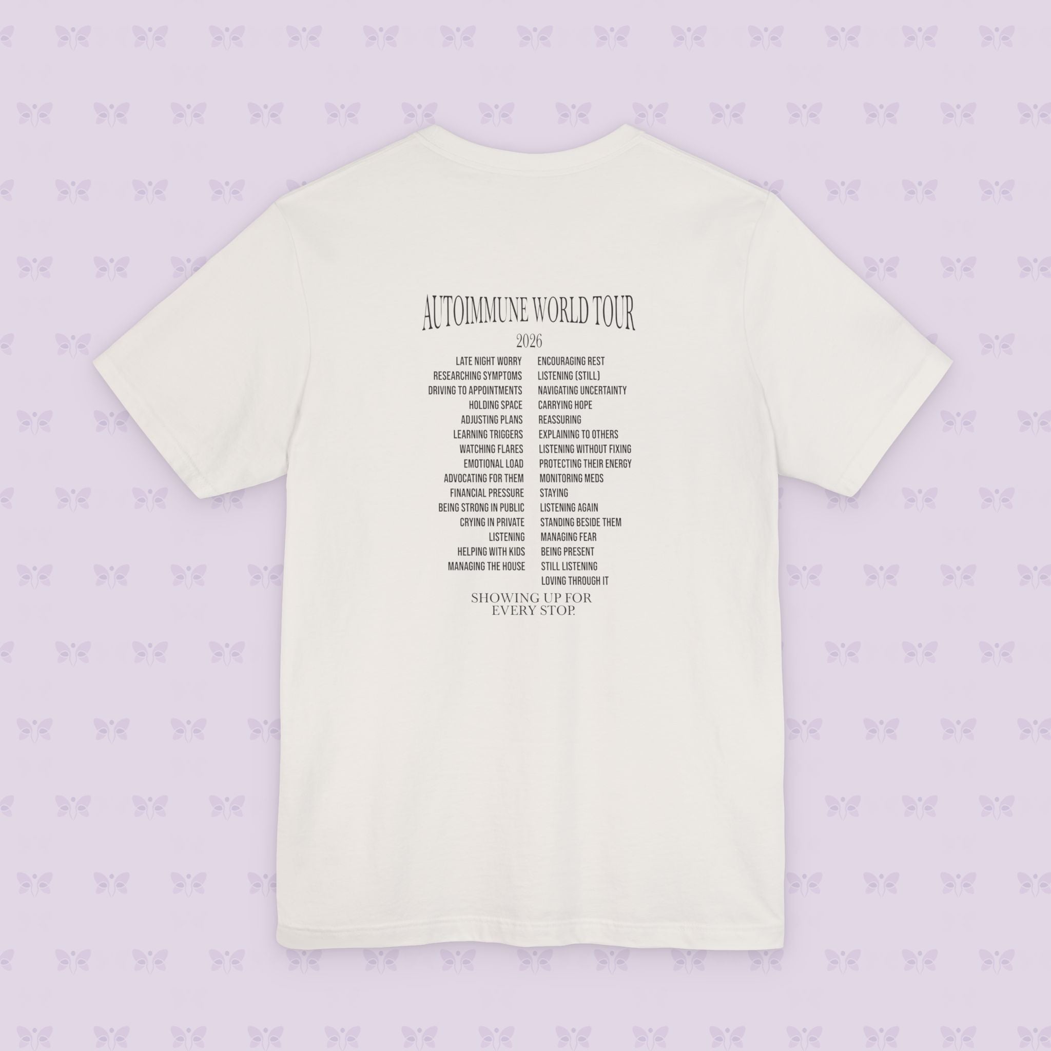 Autoimmune World Tour 2026 Support Crew T-Shirt | Caregiver & Chronic Illness Support Tee | Unisex Awareness Shirt