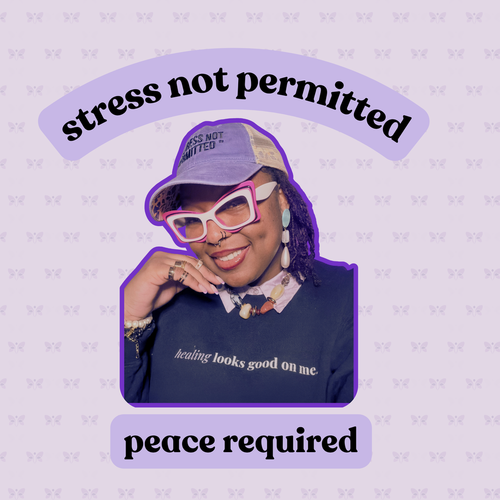 “ STRESS NOT PERMITTED” Embroidered Mesh-Back Cap | Sun Protection + Autoimmune-Friendly