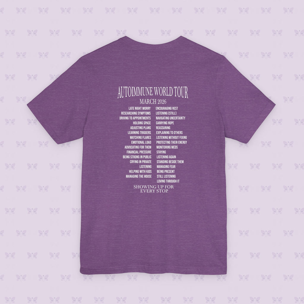 Autoimmune World Tour 2026 Support Crew T-Shirt | Caregiver & Chronic Illness Support Tee | Unisex Awareness Shirt