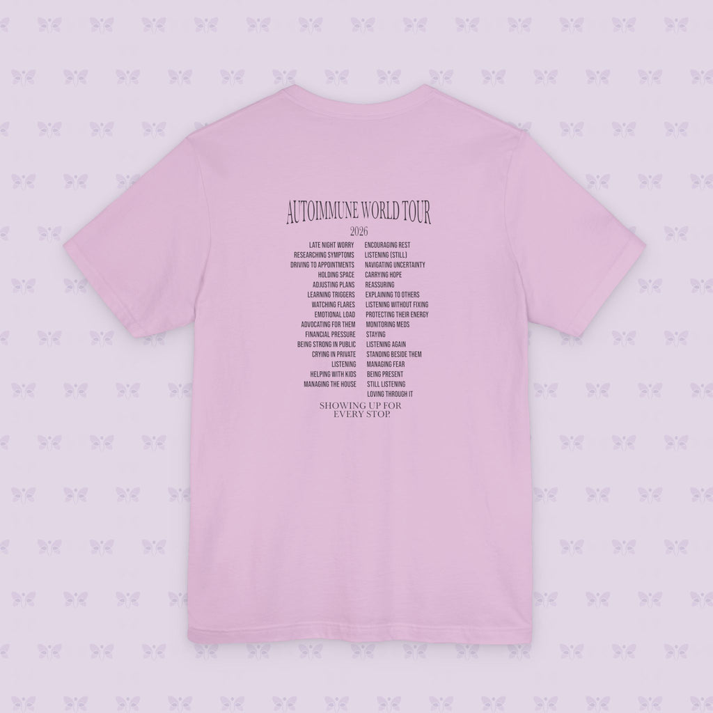 Autoimmune World Tour 2026 Support Crew T-Shirt | Caregiver & Chronic Illness Support Tee | Unisex Awareness Shirt