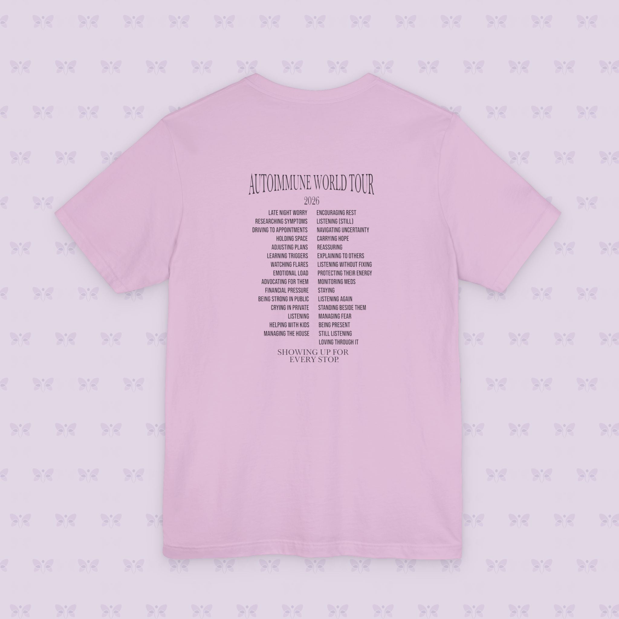 Autoimmune World Tour 2026 Support Crew T-Shirt | Caregiver & Chronic Illness Support Tee | Unisex Awareness Shirt