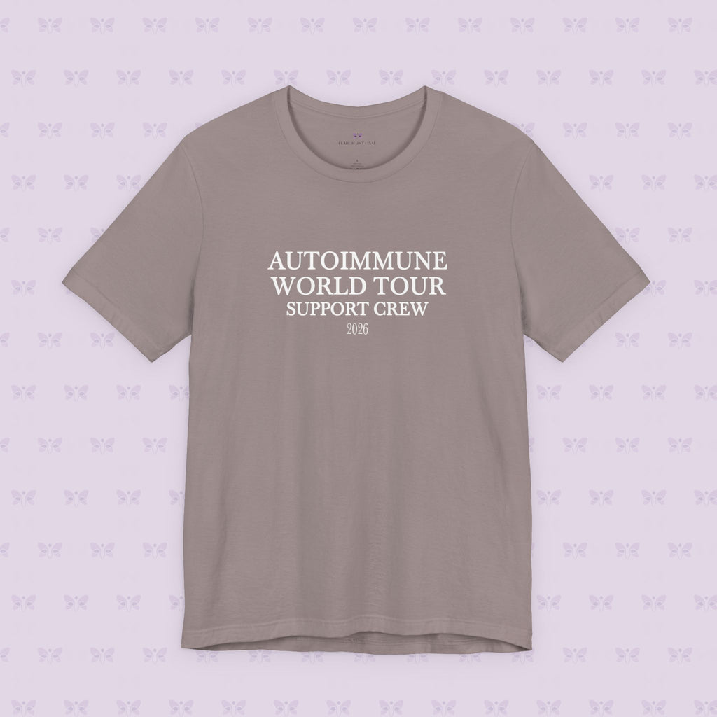 Autoimmune World Tour 2026 Support Crew T-Shirt | Caregiver & Chronic Illness Support Tee | Unisex Awareness Shirt