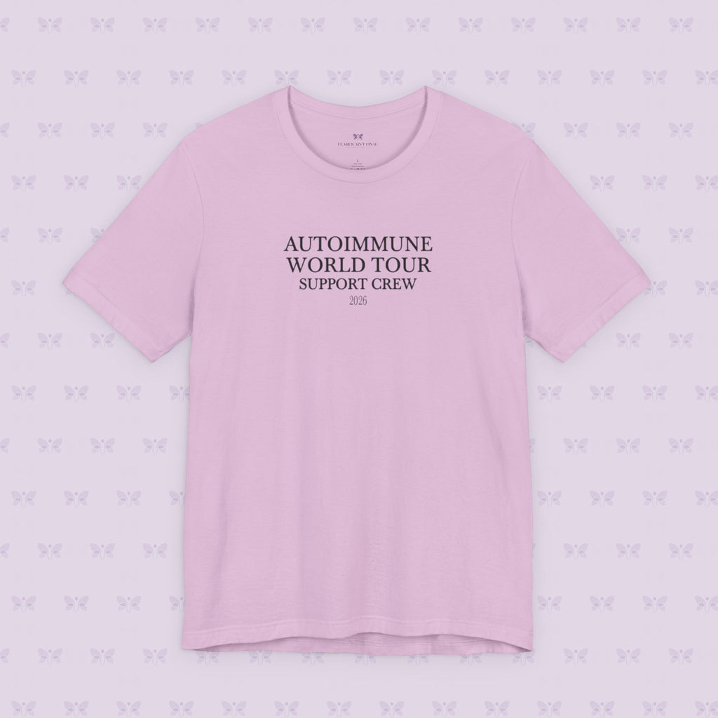 Autoimmune World Tour 2026 Support Crew T-Shirt | Caregiver & Chronic Illness Support Tee | Unisex Awareness Shirt